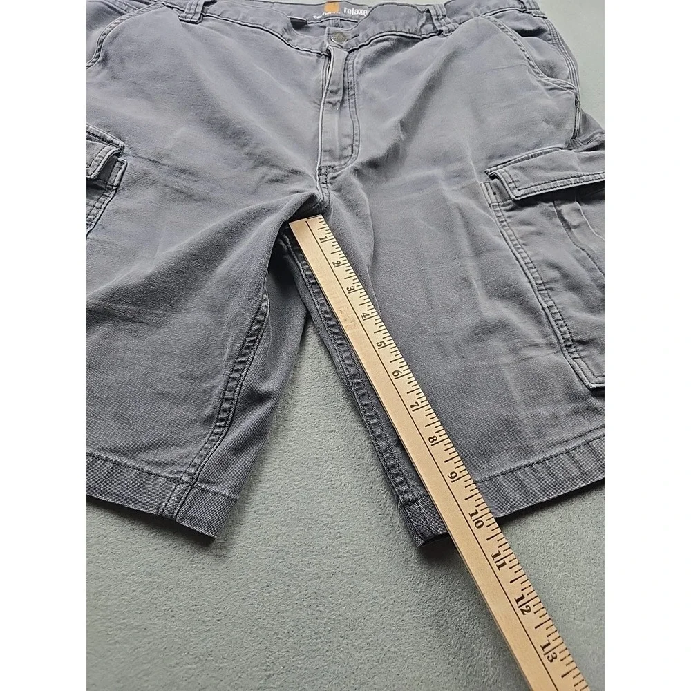 Carhartt Men's 40 Relaxed Fit Carpenter Shorts Gray Used Condition SEE ITEM INFO